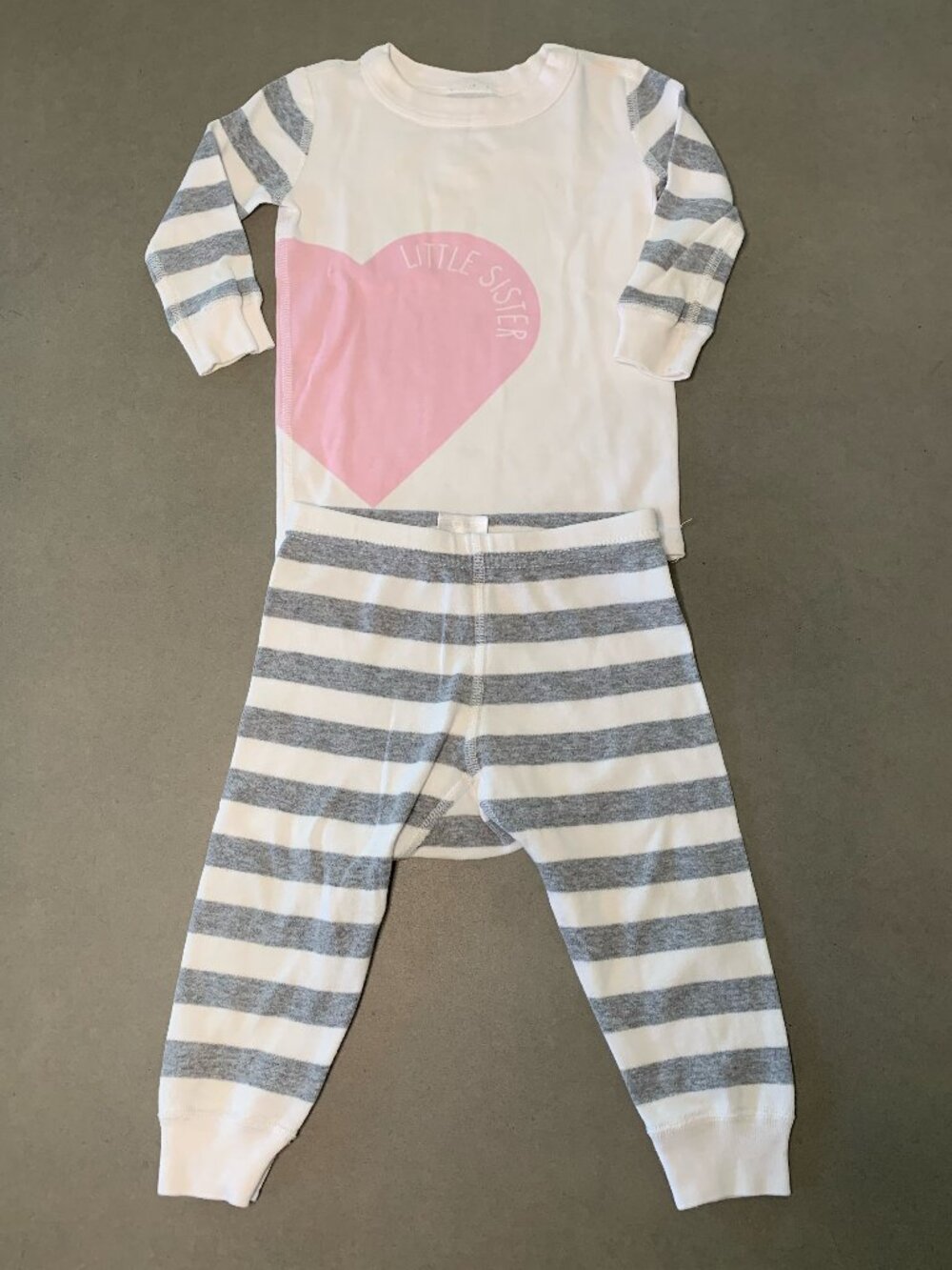 Hanna Andersson Little Sister Heart Organic Cotton Pajama Set 12-18M